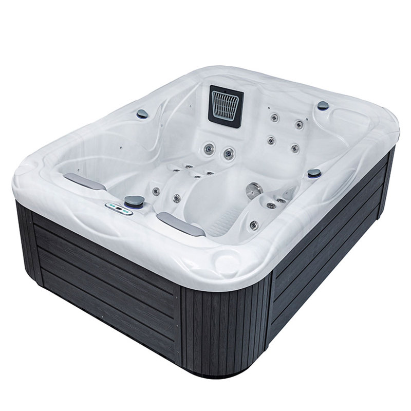 Bueno Spa 3 Person 37 Jet Acrylic Rectangular Hot Tub with Ozonator